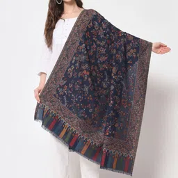 Zamour Women Kani Woven Design Woolen Shawl-29