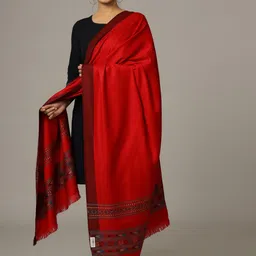 HANDICRAFT PALACE Women Red Woven-Design Shawl-image-96