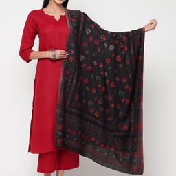 La Vastraa Woven Design Woolen Shawl-image-13