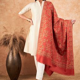 HK colours of fashion Ethnic Motifs Woven Design Woollen Shawl-picture-54