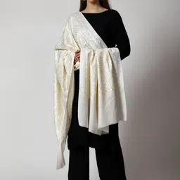 SWI Stylish Aari Work Embroidered Shawl-image-36