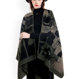 Alexvyan Abstract Printed Acrylic Open Front Longline Shrug image 2