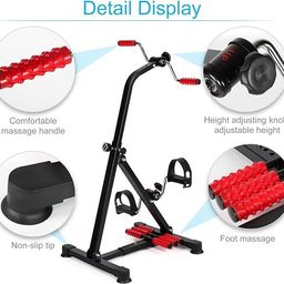 MAPPLE CREATION Bike Digital Pedal Exercise Machine, Fitness Cycle with Fixing Strap, Adjustable Resistance Band & LCD Display, Suitable for Light Exercise of Legs, Arms & Physiotherapy at Home image 2