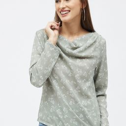 Kibo Floral Print Cowl Neck Top-image-33