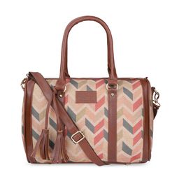 THE CLOWNFISH Cream-Coloured & Blue Geometric Printed Handheld Bag-image-66