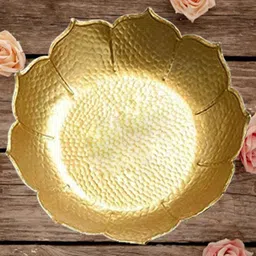 DSH Crafting Your Curiosity Gold Toned Textured Metal Decorative Bowl-5