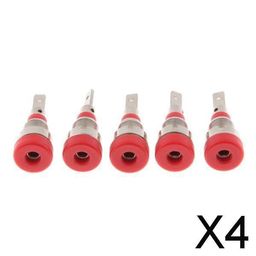 bnf bnf® 4x5Pieces 2mm Banana Jack Binding Post Nut for Multimeter Banana Socket red image 1