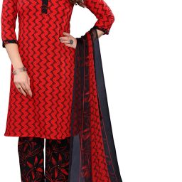 Unstitched Crepe Salwar Suit Material Printed, Self Design-image-51