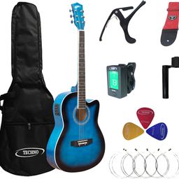 techno RJ-10239CEG- ProSound with 4-Band EQ-39 Inch Semi-acoustic Guitar Mahogany, Spruce Rosewood Right Hand Orientation-picture-9