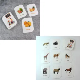 64-Piece Animal and Fruits Flash Cards Set-18