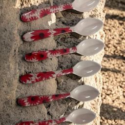 Melamine Floral Design Cutlery Spoon to Enhance Your Tableware Melamine Tea Spoon Set-20