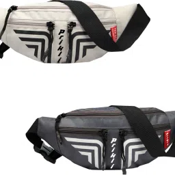prikli combo sweg grey,dark waist bag for Men Women Fanny Packs for Boys Girls Bum Bags small Travel Hiking Trekking Cycling Sports Bags | Bike Travel Pouch-image-19