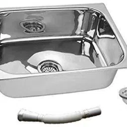 Indian Kitchen Sink |Stainless Steel Oval Shape Single Bowl Sink 24*18-IND-SNK1 Vessel Sink-image-95