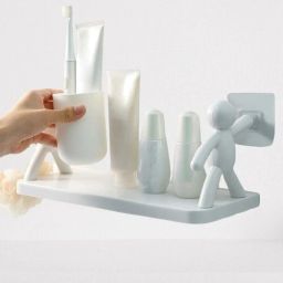Wall Hanging Bathroom Storage , Floating Wall Shelf NRS3.410 Plastic Wall Shelf-image-101