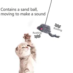 patpat Hanging Interactive Cat Teaser Toys Elastic Rope Hanging for Indoor Activities Polyester Plush Toy, Fetch Toy For Cat image 3
