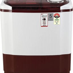 8 kg 5 Star with Roller Jet Pulsator with Soak, Wind Jet Dry and Rat Away, 6 Kg (Spin Tub Capacity) Semi Automatic Top Load Maroon, White-2