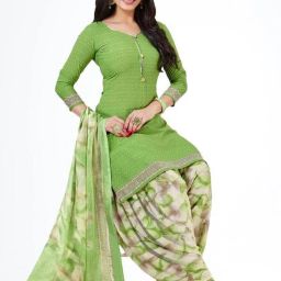 Unstitched Crepe Salwar Suit Material Printed-image-63