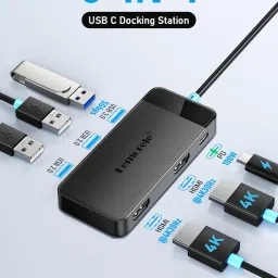 Lemorele USB C Hub Dual HDMI 2025 Upgrade Lemorele USB C Dock 2*HDMI Adapter 4K TC122 Docking Station image 2