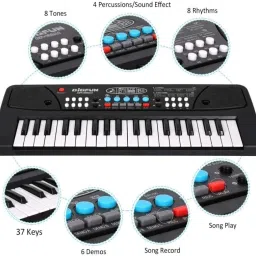 kidzblend 37 Key Piano Keyboard - with Recording and Mic and Adapter for Power image 5