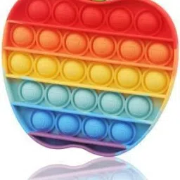 Push Pop it Bubble Fidget Toy, Stress Relief and Anti-Anxiety Tools Sensory Toy for Autism to Relieve Stress for Kids and Adult Rainbow Apple-20