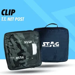 stag iconic Premium Portable TT Table Clip Net and Post Set Table Tennis Net image 4