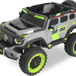 Kids Premium MDX900 GREY & GREEN 4X4 Jeep Battery Operated Ride On-image-36