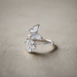 MOP Butterfly Ring RG05 Silver Ring-image-31