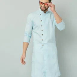 Men Solid Cotton Blend Straight Kurta-image-16