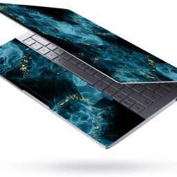 Flipkart SmartBuy Combo of Full Body Laptop Skin and Mouse Pad - Blue Energy Flow No Residue Removable Self Adhesive Vinyl Reusable Laptop Skin Compatible for 15.6 inch-image-69