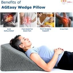 ageasy Wedge Pillow Memory Foam Solid Orthopaedic Pillow Pack of 1 image 3