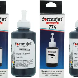 Formujet IE M200/774 Pigment & Waterproof Black Ink (Set of 2 X 140g) Refill Bottle Black Ink Bottle-image-59