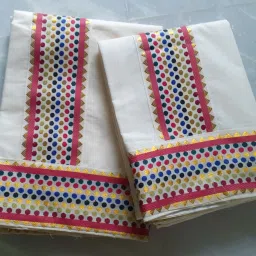 Atex Women Mini Polka Lace Setmundu With Blouse Polka Print Women Dhoti-image-31