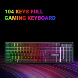 Ant Esports KM1600, Wired Backlit Rainbow LED Keyboard & 3200 DPI Gaming Mouse for PC/Laptop Wired USB Standard Gaming Keyboard Compatible with Desktop, Laptop, Mac KM1600, Wired Backlit Rainbow LED Keyboard & 3200 DPI Gaming Mouse for PC/Laptop image 2
