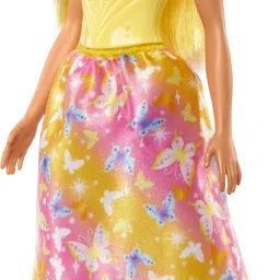 Royal Doll with Brightly Highlighted Hair, Butterfly-Print Skirt and Accessories-17