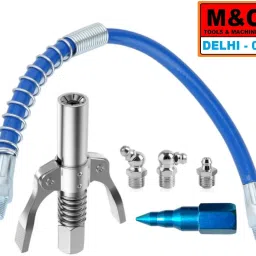 Grease Gun Coupler 10000 PSI Leak-Free Grease Nozzle With 12 Inch Pipe Manual Dispenser-31