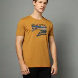 Men Graphic Print Slim Fit Crew-Neck T-Shirt-image-17