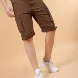 Men Regular Fit Flat-Front Cargo Shorts-picture-38