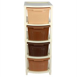 Kuber Industries BrownRegular Drawers Boxes Rack Organisers-21