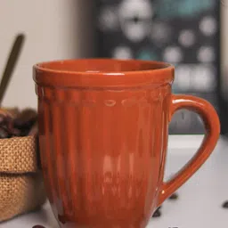 MARKET99 Brown Printed Ceramic Glossy Coffee Mugs 300 ml-image-25