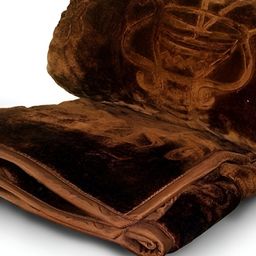 RF RELAXFEEL Brown Ethnic Motifs Heavy Winter 150 GSM Single Bed Blanket-image-86