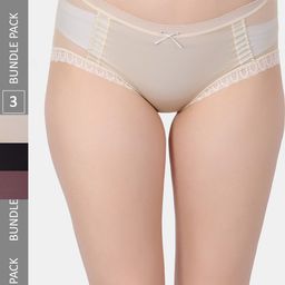 Amour Secret Pack Of 3 Self-Design Hipster Briefs-image-87
