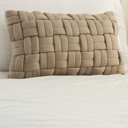 Pluchi Basket Knit Brown Rectangle Cushion Cover-53