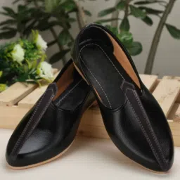 Men's Jalsa Jutti,Jutis For Men,BLACK Mojaris For Men-picture-8