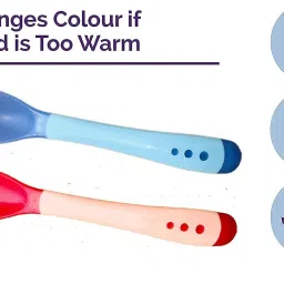 manan shopee Silicone Tip Heat Sensitive Silicone Spoons | Temperature Sensing Spoons- Silicone image 2