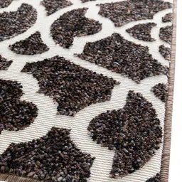 OBSESSIONS Brown & White Patterned Polypropylene Carpet image 4