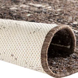OBSESSIONS Brown & White Patterned Polypropylene Carpet image 2