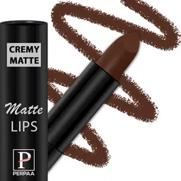 PERPAA Set of 2 Creamy Matte Bullet Lipstick 3.5g Each - Cocoa Brown 67 & Ruby Magenta 84 image 2