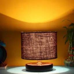 Devansh Brown Jute Table Lamp with Shade-50