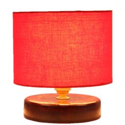 Devansh Red Traditional Table Lamp with Shade image 3
