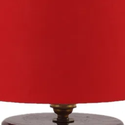 Devansh Red Traditional Table Lamp with Shade image 2